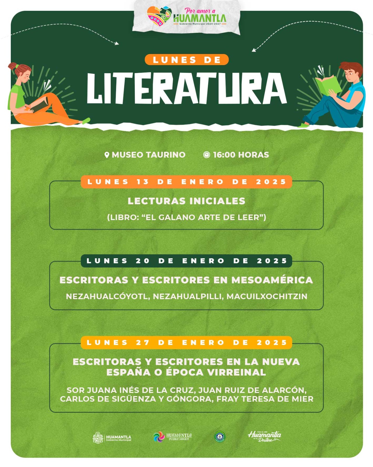 IMPULSARÁ GOBIERNO DE HUAMANTLA ACTIVIDADES DIARIAS PARA FOMENTAR EL ARTE Y EL CONOCIMIENTO